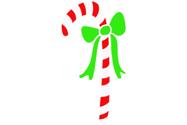 A Festive Candy Cane Illustration