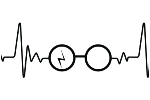 Elegant ECG Graphic with a Clock