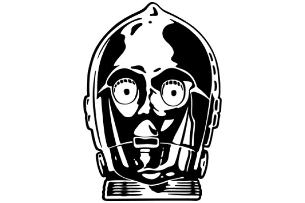 A Stylized Portrait of a Robot Head