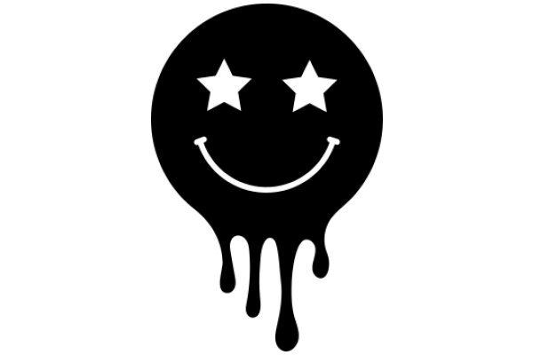 Emotional Icon: A Smiling Face with Drops of Happiness