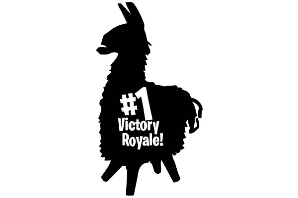 Victory Royale!: A Silhouette of a Llama Celebrating a Win