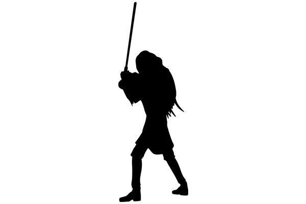 Silhouette of a Baseball Player with a Bat