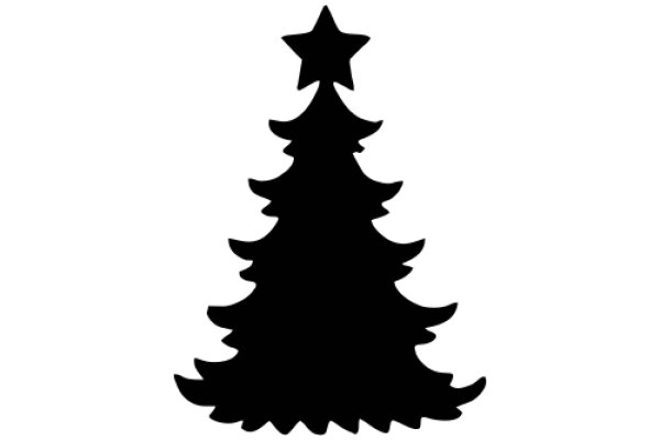 A Silhouette of a Christmas Tree