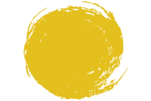 Vivid Yellow Circle on a White Background