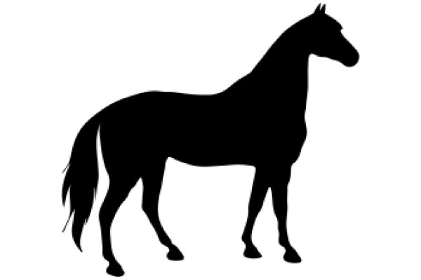 A Solid Silhouette of a Horse