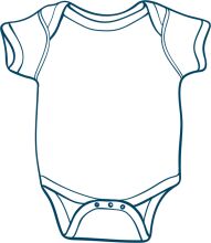 A Simple, Stylized Drawing of a Baby's Onesie