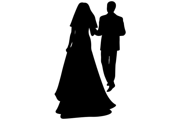 A Silhouette of a Couple's First Dance