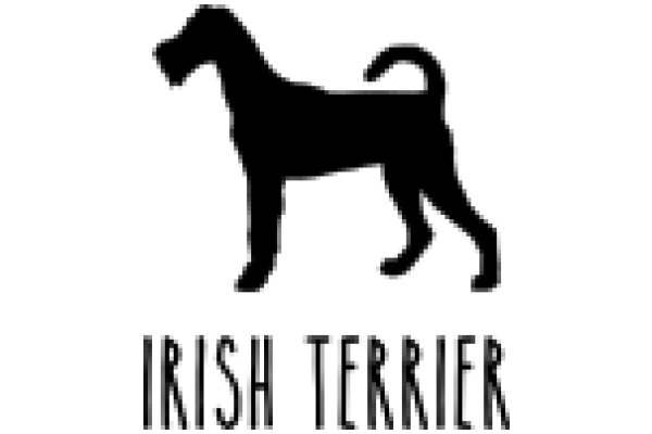 Irish Terrier Silhouette with Text