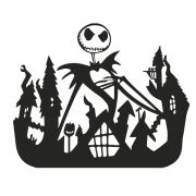 Silhouette of a Timeless Classic: The Nightmare Before Christmas