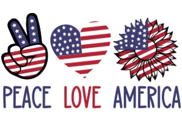 Peace, Love, and America: A Graphic Display of Patriotism and Harmony