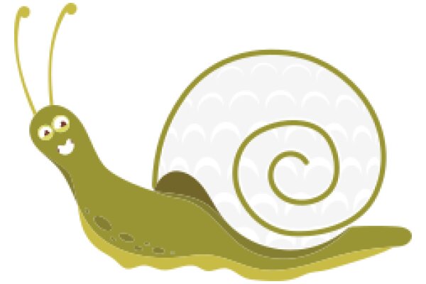 A Playful Snail: A Cartoon Illustration