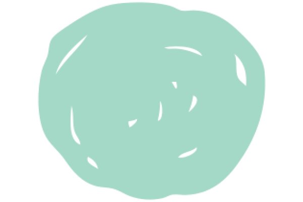 A Soft, Teal-Colored Blob on a White Background