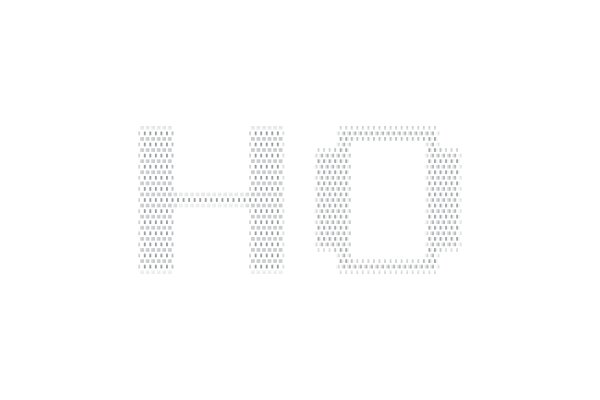 A Digital Artwork of the Letter 'H' with a Dotted Border