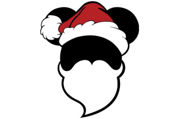 Festive Mickey Mouse Hat with Santa Claus Beard