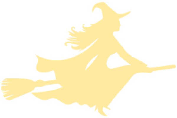 A Silhouette of a Witch on a Broomstick