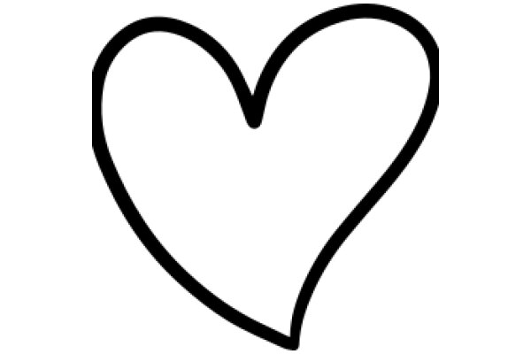 Simplistic Black Line Heart