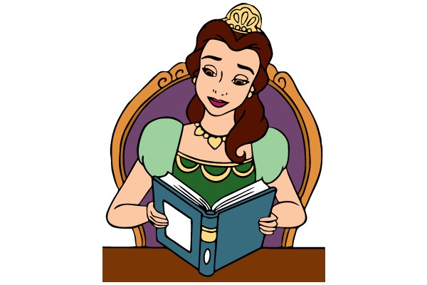 A Princess Reading a Book