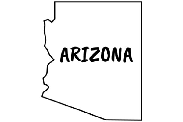 Simplified Map of Arizona: A Graphic Representation of the State's Boundaries