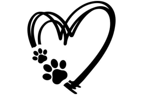 AHeart with a Paw Print and a Sword