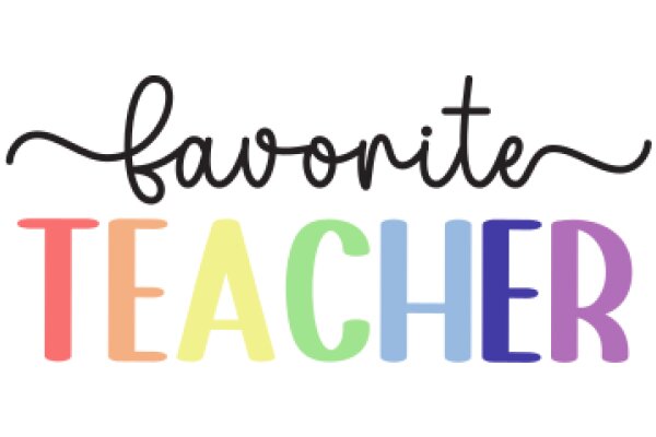 Favorite Teacher: A Colorful Affirmation