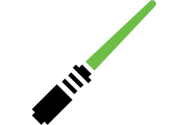 A Digital Artwork of a Green Light Saber