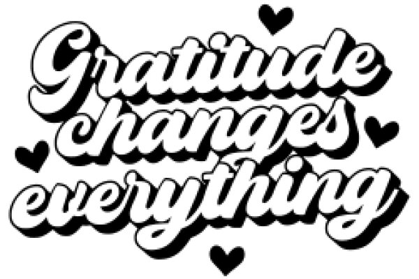 Inspirational Quote Art: 'Grace Changes Everything' with Heart Symbols