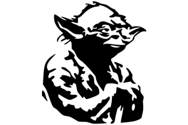 The Silhouette of a Loved Character: A Tribute to Yoda from Star Wars