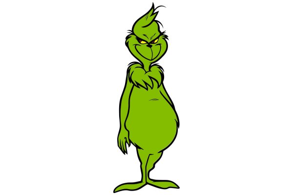 The Grinch's Holiday Mood: A Cartoon Illustration