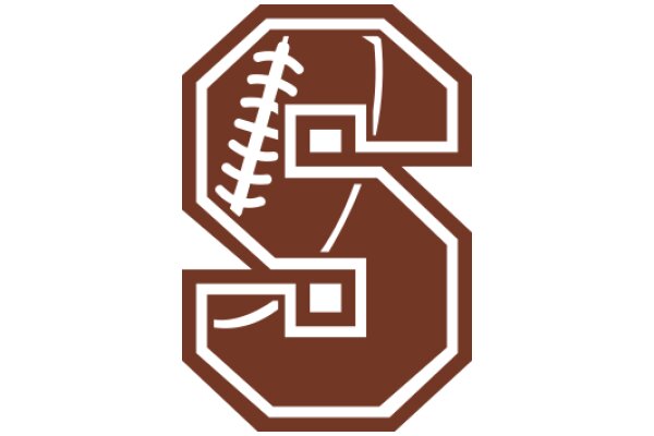 Stylized Brown and White Football Logo