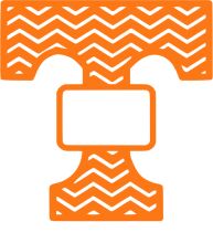 Vibrant Orange Icon with Geometric Pattern and Computer Monitor