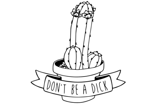 Don't Be a Dick: A Cactus-themed Ribbon