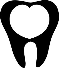 Simplistic Black and White Icon of a Tooth