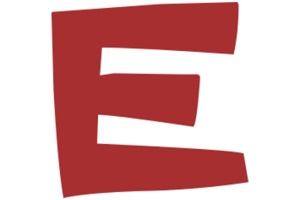 Digital Art: A Close-up of a Red Letter 'E' with a Black Background