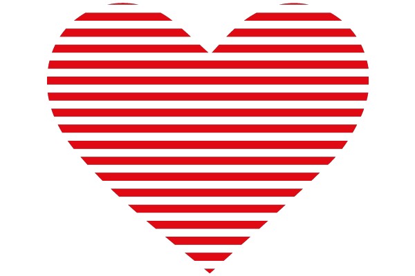 Simplistic Red and White Heart Icon