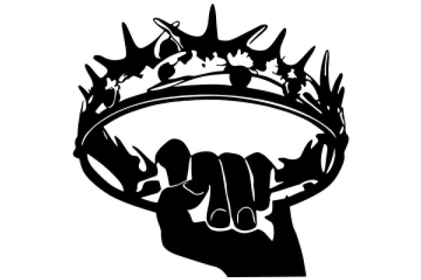 A Silhouette of a Hand Holding a Crown