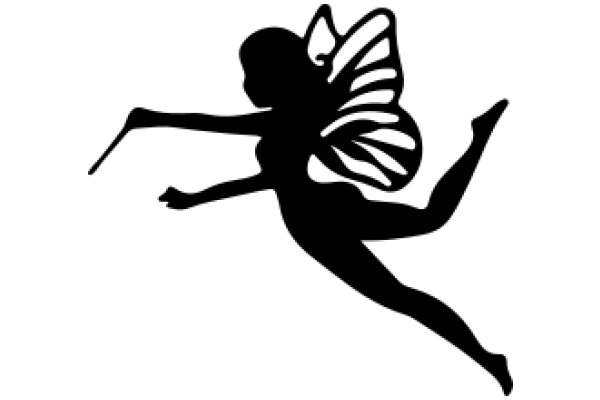 Silhouette of a Female Fairy in Flight