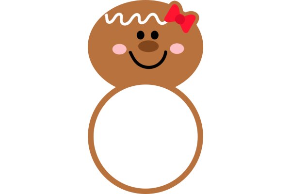 A Delightful Cookie Character with a Red Bow and a Smile