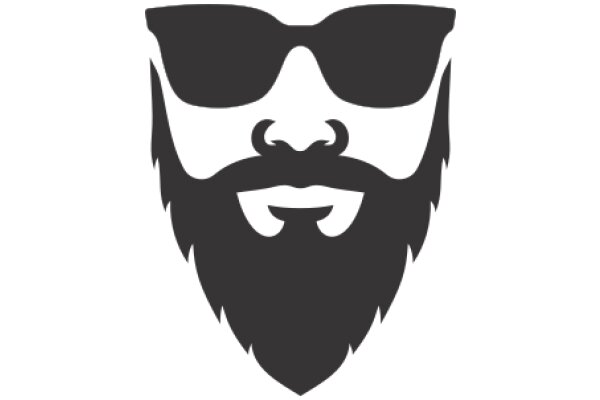 Stylish Sunglasses Icon with a Beard