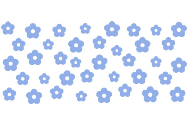 A Beautiful Pattern of Blue Flower Designs