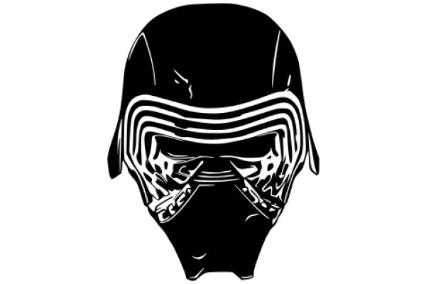 A Star Wars-themed mask on a white background