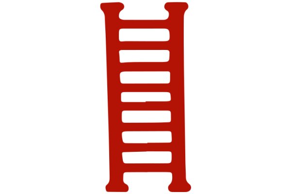 Vivid Red Staircase Symbol