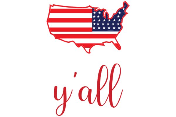 United States Flag with the Word 'Y'all Superimposed