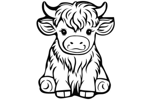 A Cute Cartoon of a Cow