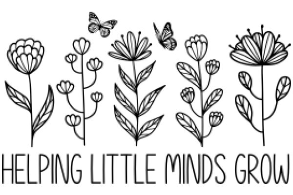 Helping Little Minds Grow: A Collection of Educational Flower and Butterfly Illustrations