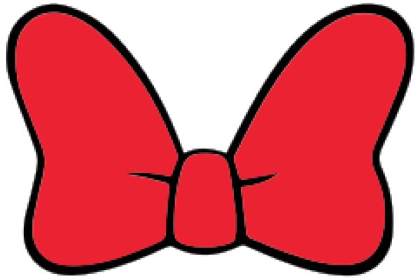 A Red Bow on a White Background