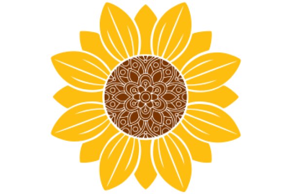 Vibrant Sunflower with Intricate Pattern at the Center