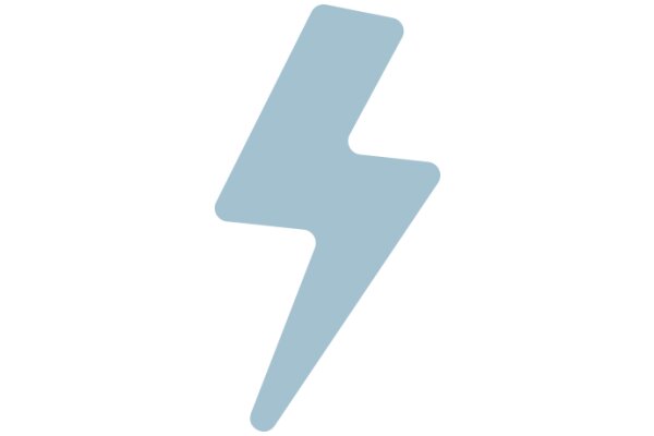 Simplistic Blue Lightning Bolt Icon