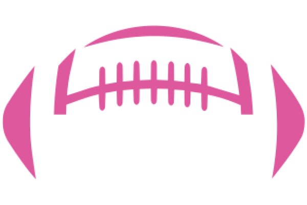 Pink Football Logo on White Background