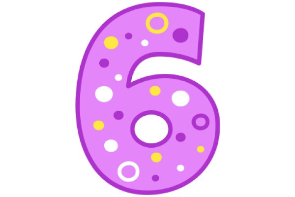 Vibrant Purple Donut with Yellow Dots