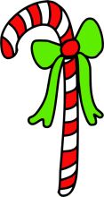 A Colorful Cartoon Candy Cane